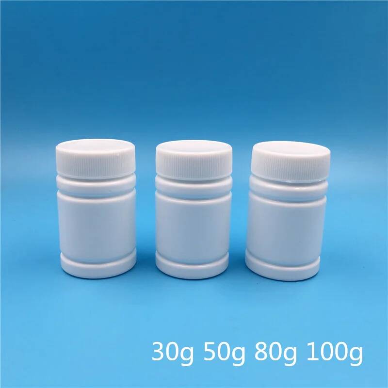 Bath Salts Jar - 50개 HDPE 흰색 플라스틱 빈 용기