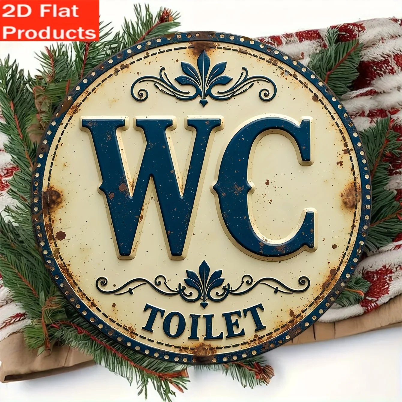 Home Of The Year Bathroom - 복고풍 나무 욕실 표지판, 집, 카페,