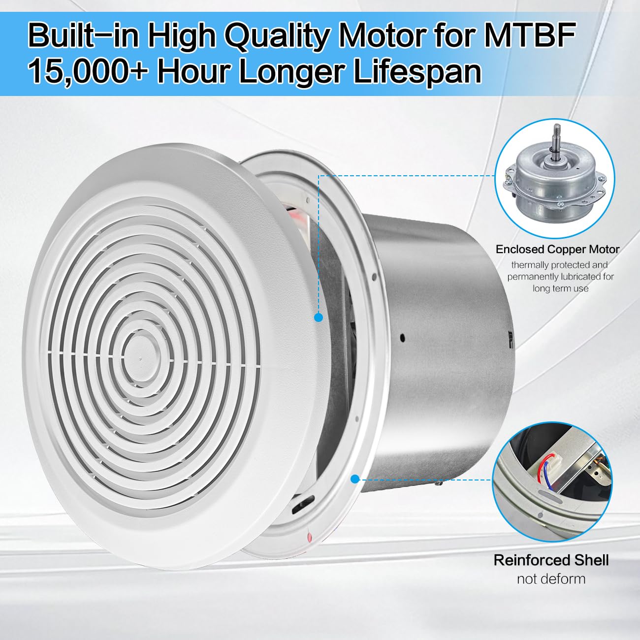 Home Bathroom Vent Fans - V2262-50 7인치 욕실 배기팬 50 CFM