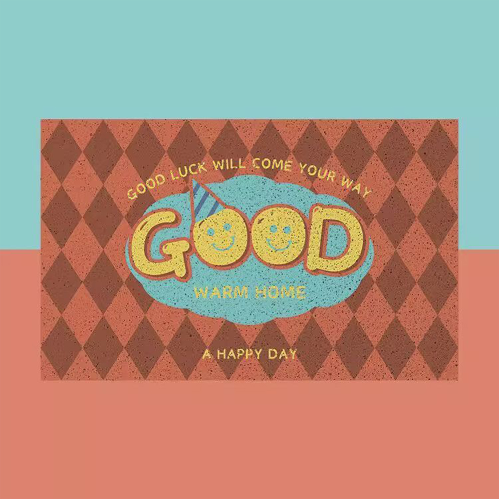 Home Goods Bathroom Decor - 귀여운 스마일 페이스 웰컴 도어매트, 행운을