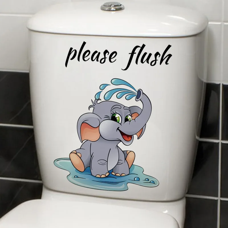Home Goods Bathroom Decor - 20PCS 귀여운 작은 코끼리 화장실 스티커