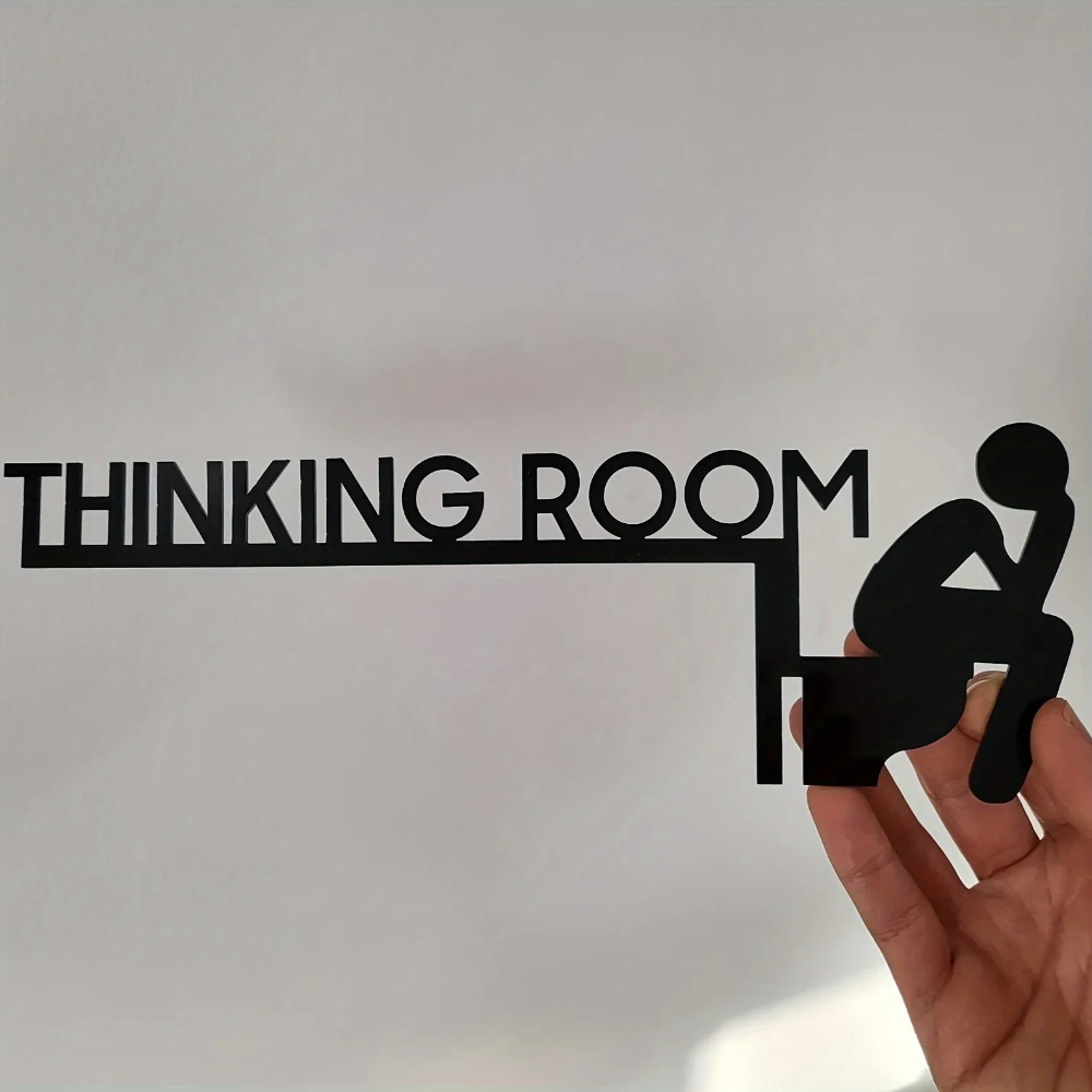 Home Bathroom Door Signs - 씽킹룸 화장실 문 모서리 표지판 유머러스한