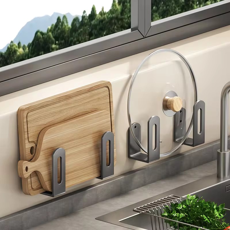 Tiny Home Bathroom Kitchen - 2 개/대 냄비 뚜껑 랙 냄비