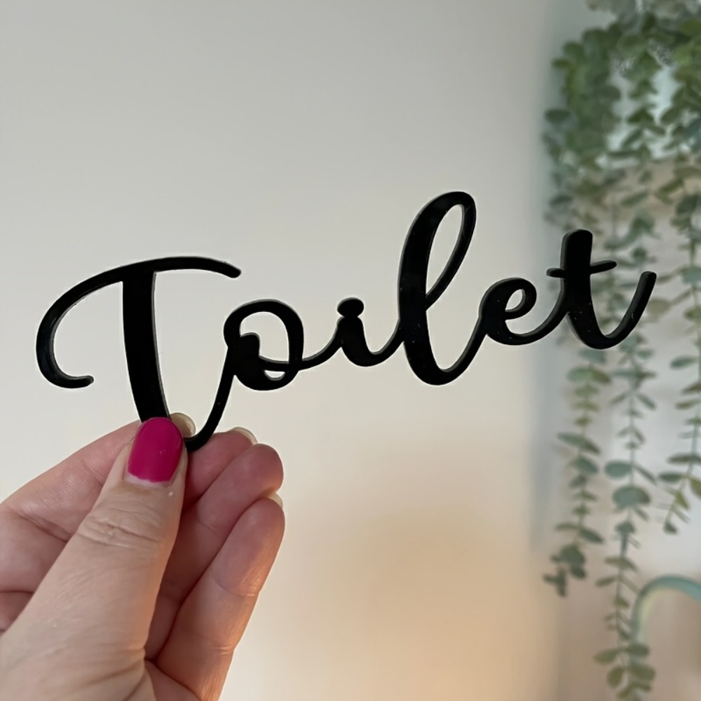 Home Bathroom Door Signs - CIFBUY 현대 플라스틱 문자 표시 방향