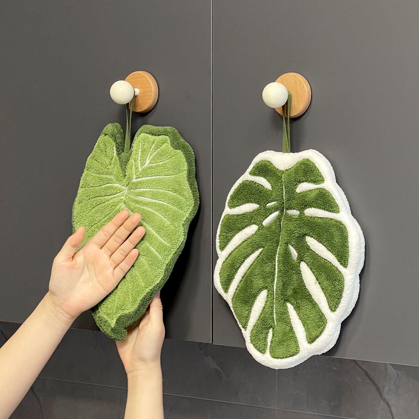Home Goods Bathroom Decor - 귀여운 거북이 등잎 손수건, 부드럽고 흡수력