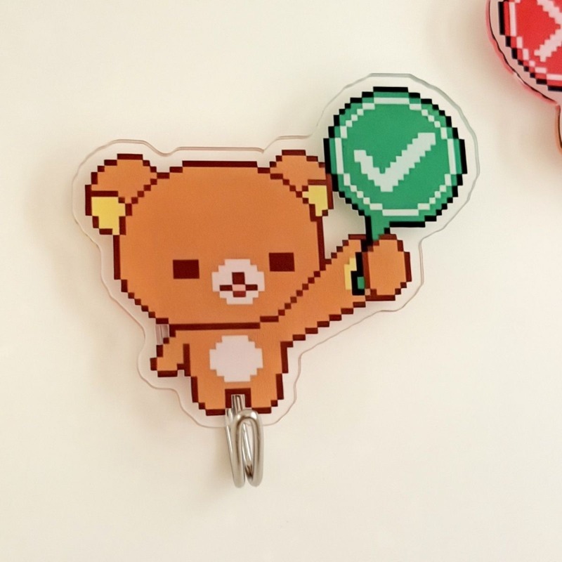 Home Goods Bathroom Decor - 귀여운 리락쿠마 접착식 후크, 드릴 필요