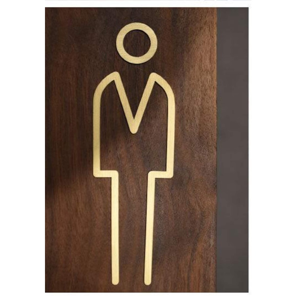황동 화장실 문 표지판, 금색 화장실 표지판, 남녀 화 - Home Bathroom Door Signs 리뷰 및 가격