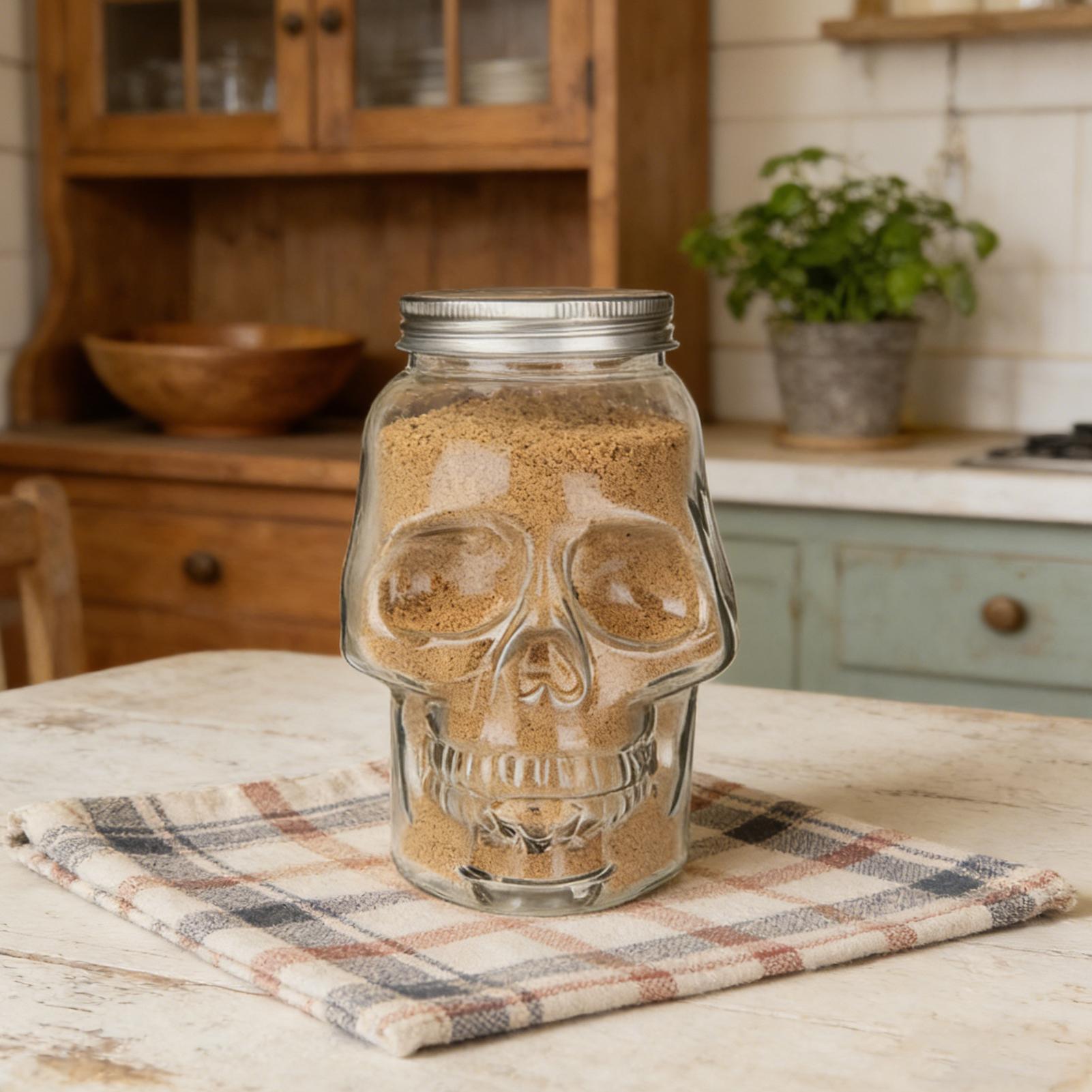 독특한 해골 모양 항아리, 재사용 가능한 무시무시한 장 - Bath Salts Jar 리뷰 및 가격