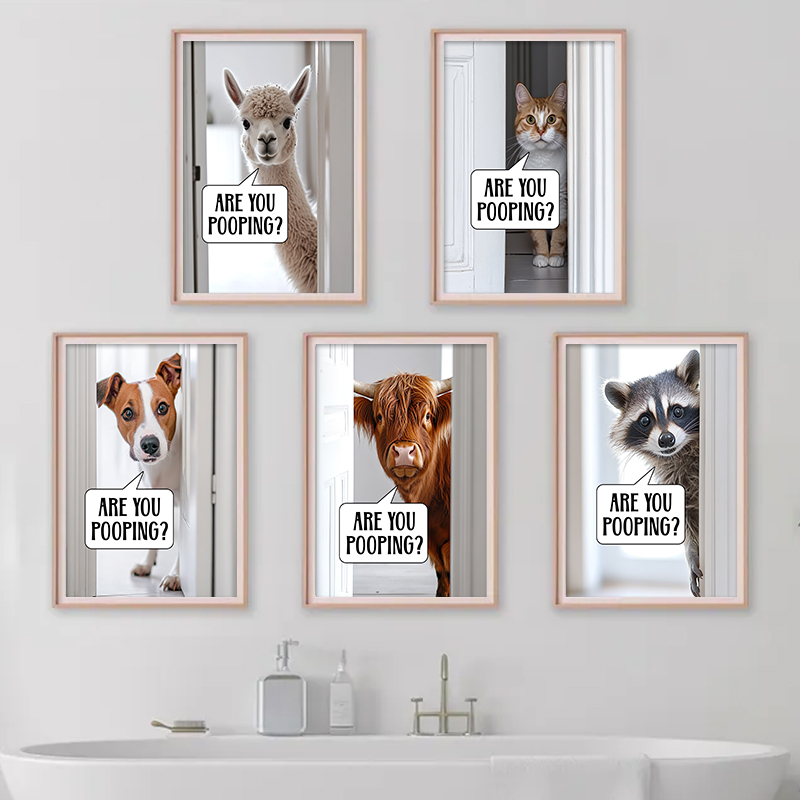귀여운 움직이는 '똥싸고 있나요?' 아트 크리 에이 티 - Home Bathroom Trends 리뷰 및 가격