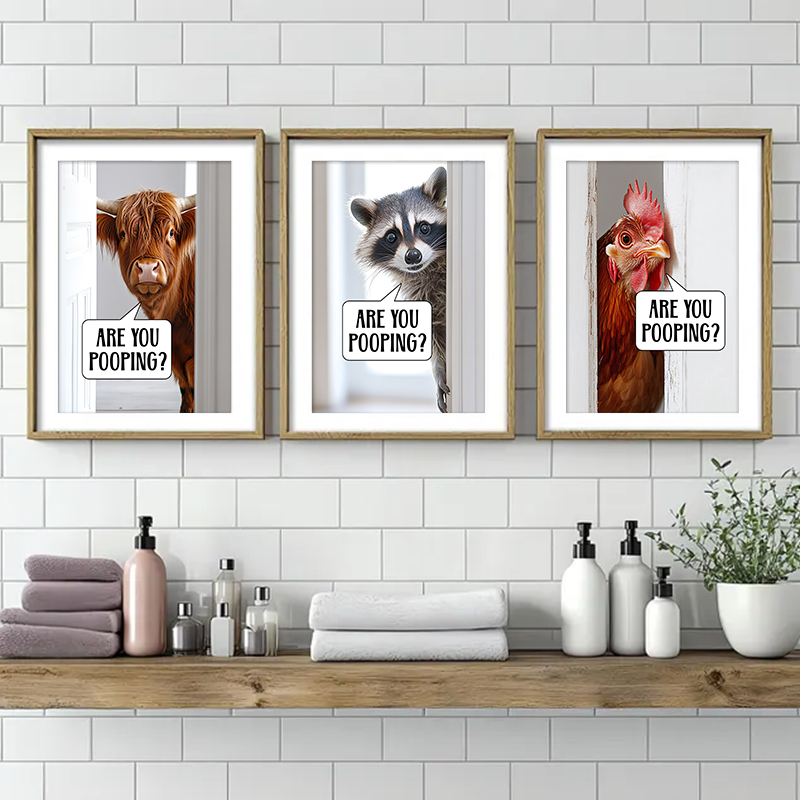 귀여운 움직이는 '똥싸고 있나요?' 아트 크리 에이 티 - Home Bathroom Trends 리뷰 및 가격