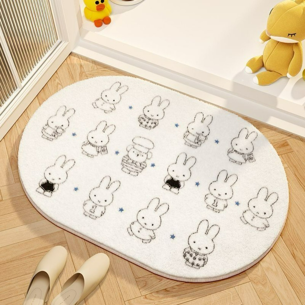 미피 만화 바닥 매트 부드러운 모조 캐시미어 발 패드  - Home Goods Bathroom Decor 리뷰 및 가격
