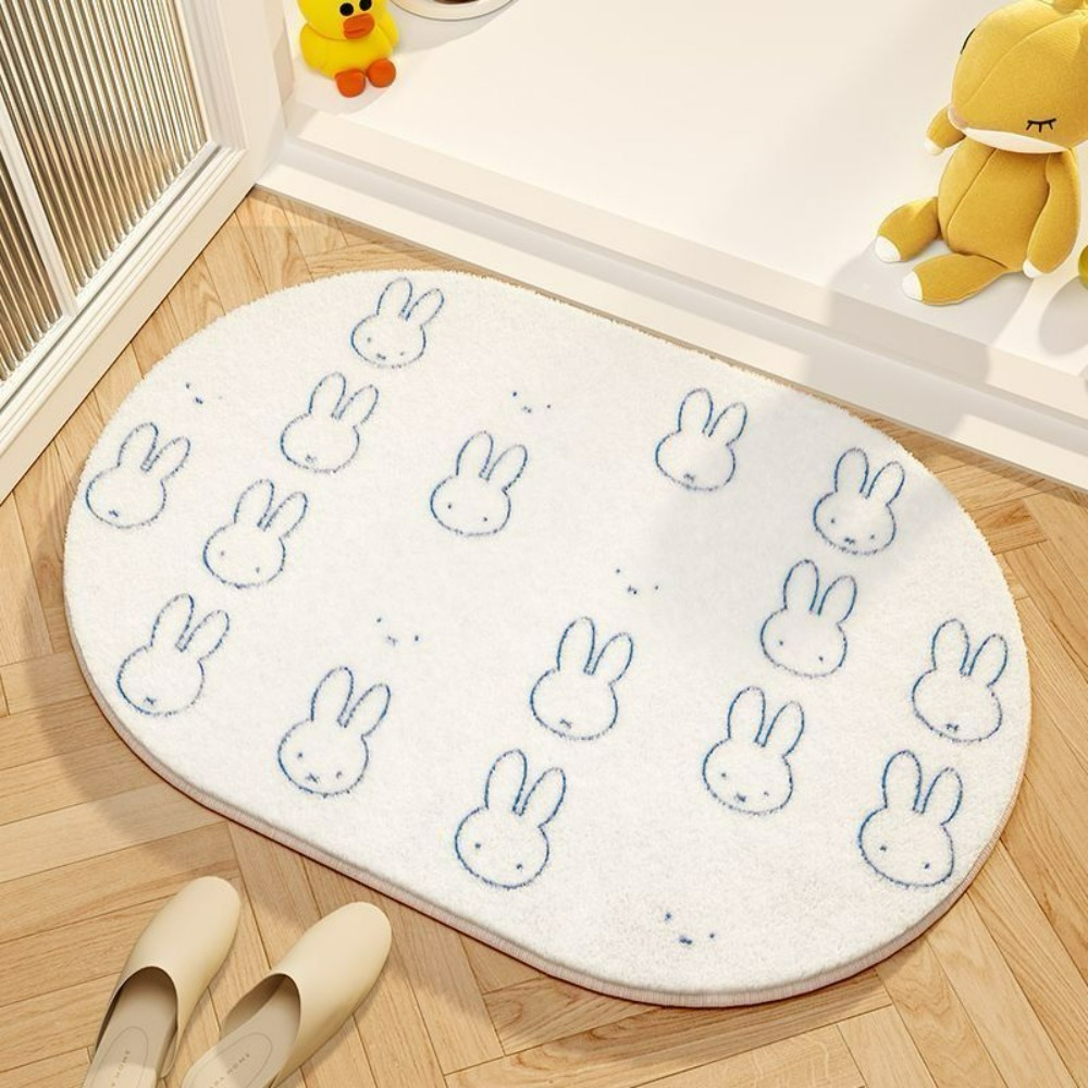 미피 만화 바닥 매트 부드러운 모조 캐시미어 발 패드  - Home Goods Bathroom Decor 리뷰 및 가격