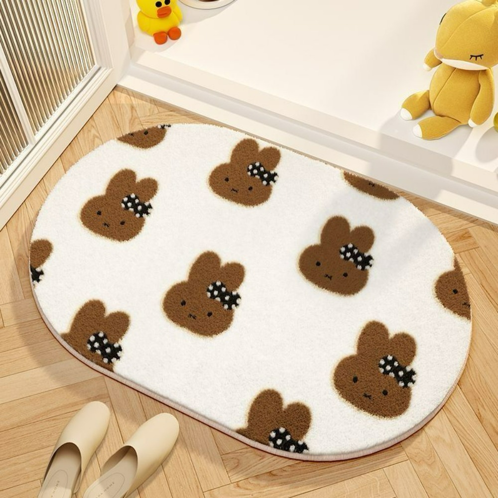 미피 만화 바닥 매트 부드러운 모조 캐시미어 발 패드  - Home Goods Bathroom Decor 리뷰 및 가격