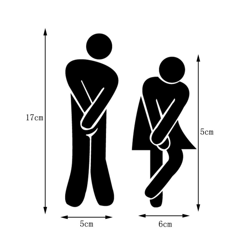 3D 아크릴 거울 화장실 문 사인 남자 여자 욕실 블랙 - Home Bathroom Door Signs 리뷰 및 가격