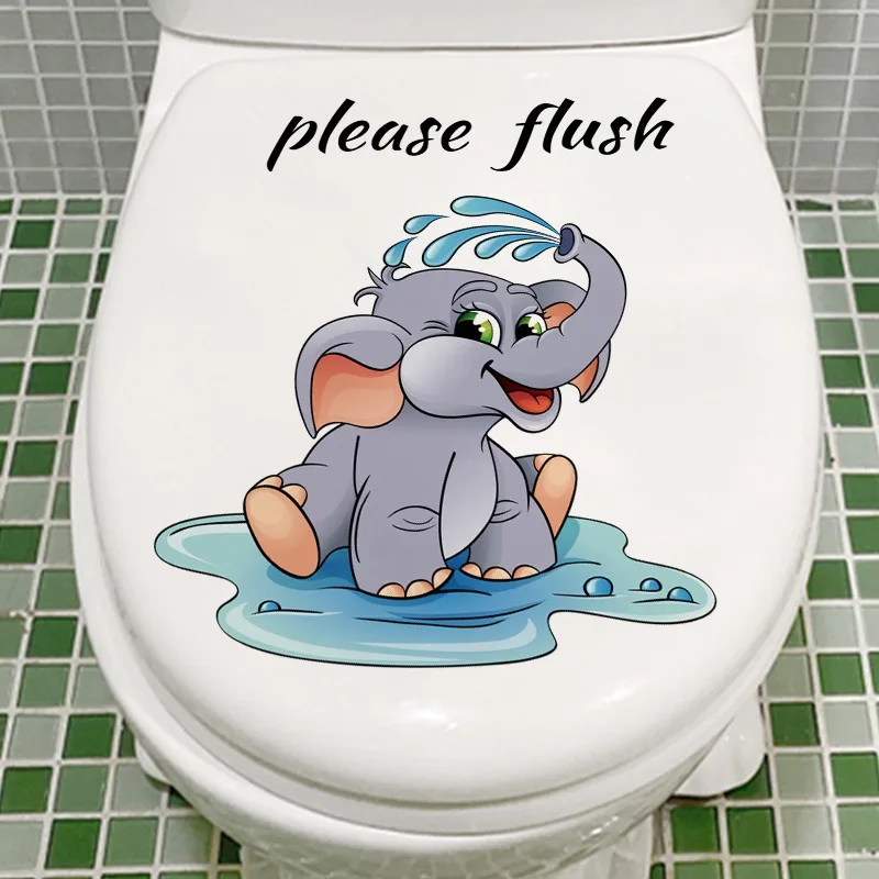 20PCS 귀여운 작은 코끼리 화장실 스티커 재미 있은 - Home Goods Bathroom Decor 리뷰 및 가격