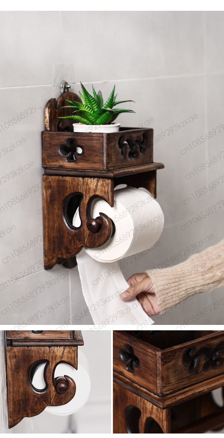 나무 종이 타월 홀더 화장실 수납 선반 티슈 박스 가정 - Home Bathroom Paper Towels 리뷰 및 가격