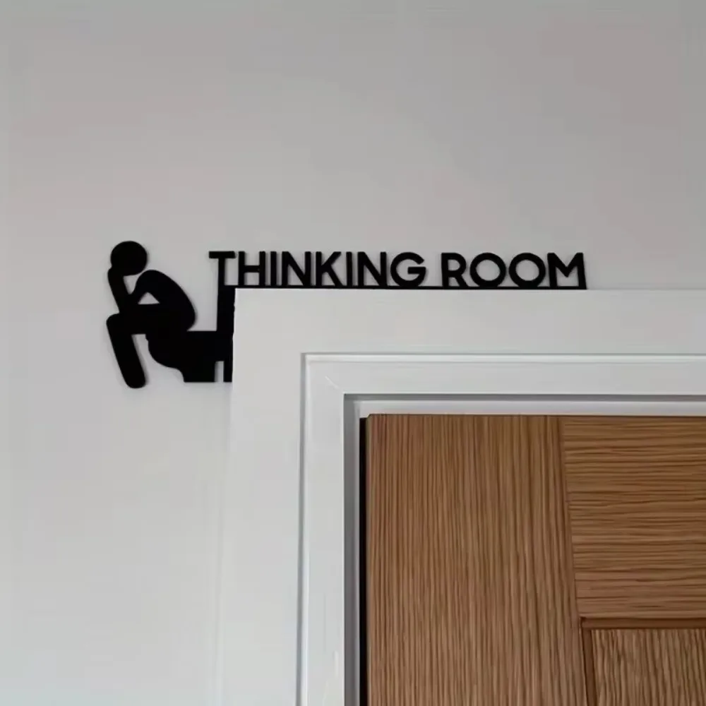 씽킹룸 화장실 문 모서리 표지판 유머러스한 욕실 장식  - Home Bathroom Door Signs 리뷰 및 가격