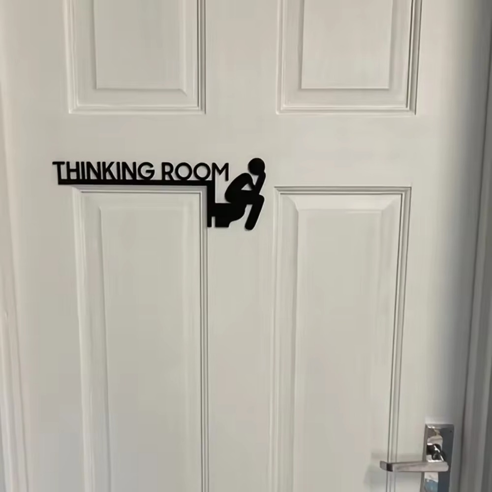 씽킹룸 화장실 문 모서리 표지판 유머러스한 욕실 장식  - Home Bathroom Door Signs 리뷰 및 가격