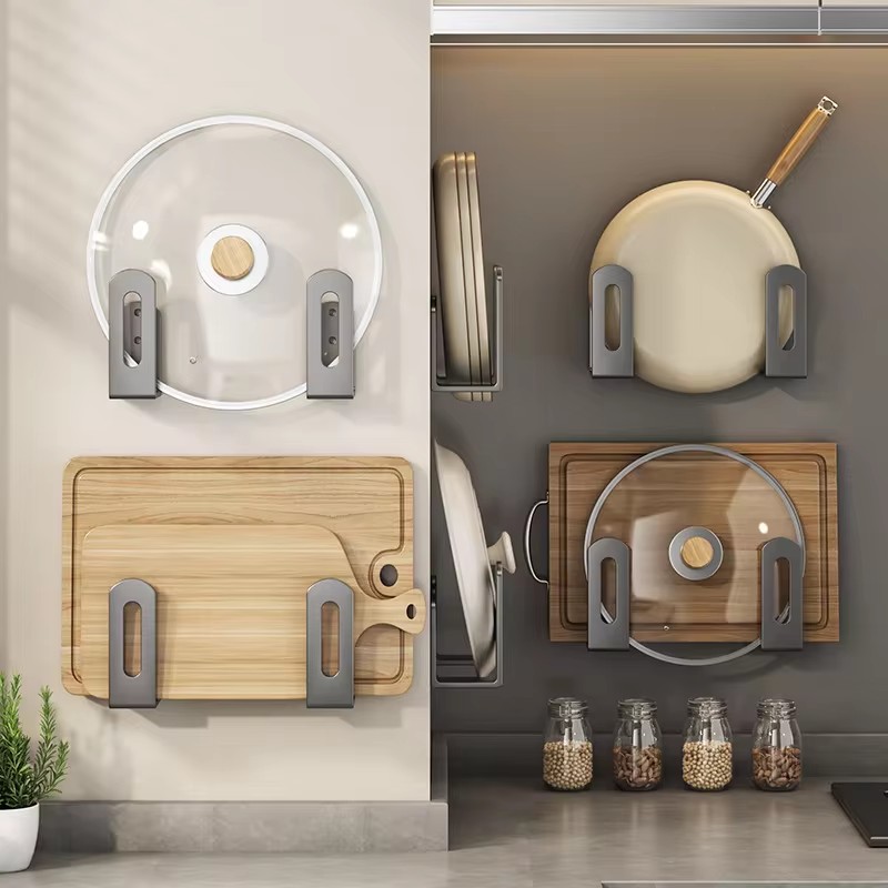 2 개/대 냄비 뚜껑 랙 냄비 커버 커팅 보드 홀더 스 - Tiny Home Bathroom Kitchen 리뷰 및 가격