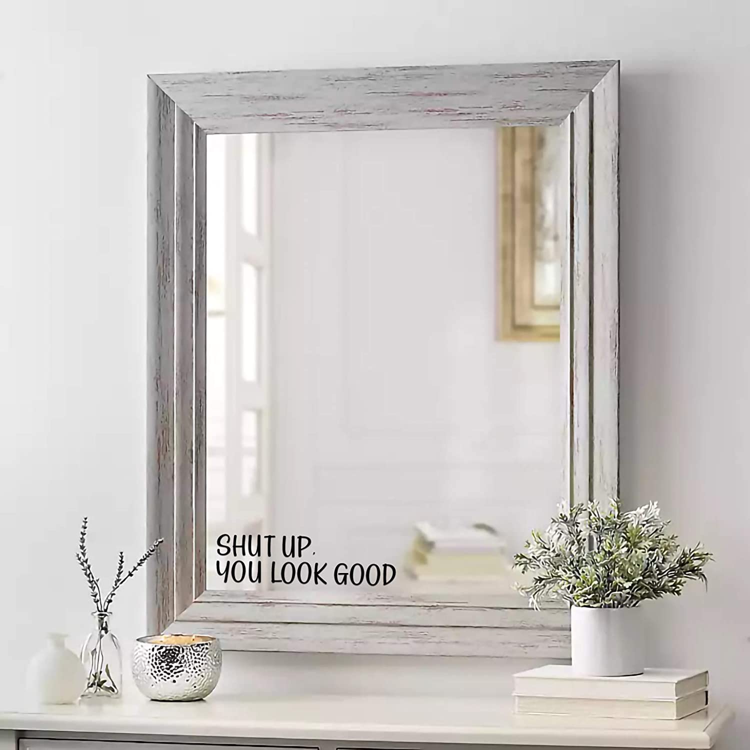 당신은 잘 보인다라는 말을 하세요. 거울 데칼 스티커  - Home Goods Bathroom Mirrors 리뷰 및 가격