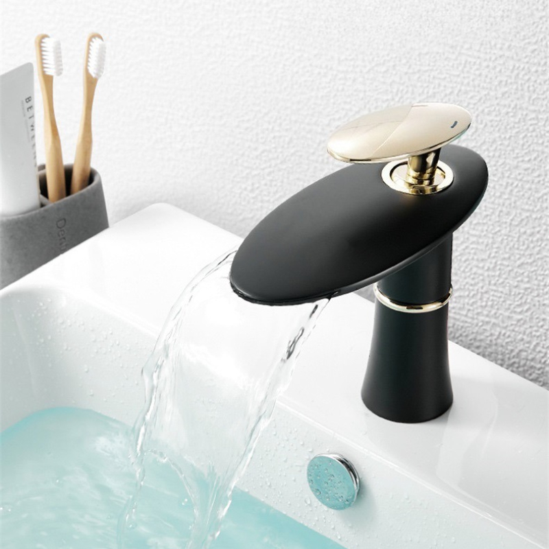 화이트/블랙 골드 폭포형 세면대 수도꼭지 온수 냉수 믹 - Home Hardware Bathroom Sinks 리뷰 및 가격