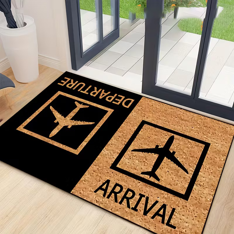 공항 표지판 도어매트 재미있는 입구 매트 도착 및 출발 - Home Bathroom Door Signs 리뷰 및 가격