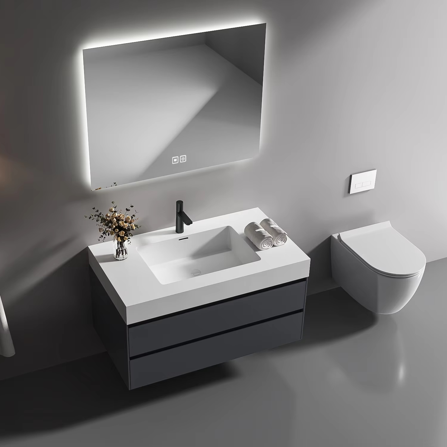 현대적인 고급 벽걸이형 욕실 세면대 합판 캐비닛 새로운 - Home Bathroom Trends 리뷰 및 가격