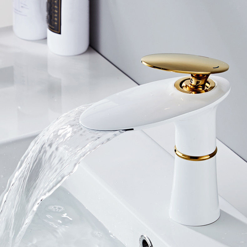폭포 대야 수도꼭지, 화이트 골드 핫 콜드 믹서, 대야 - Home Hardware Bathroom Sinks 리뷰 및 가격