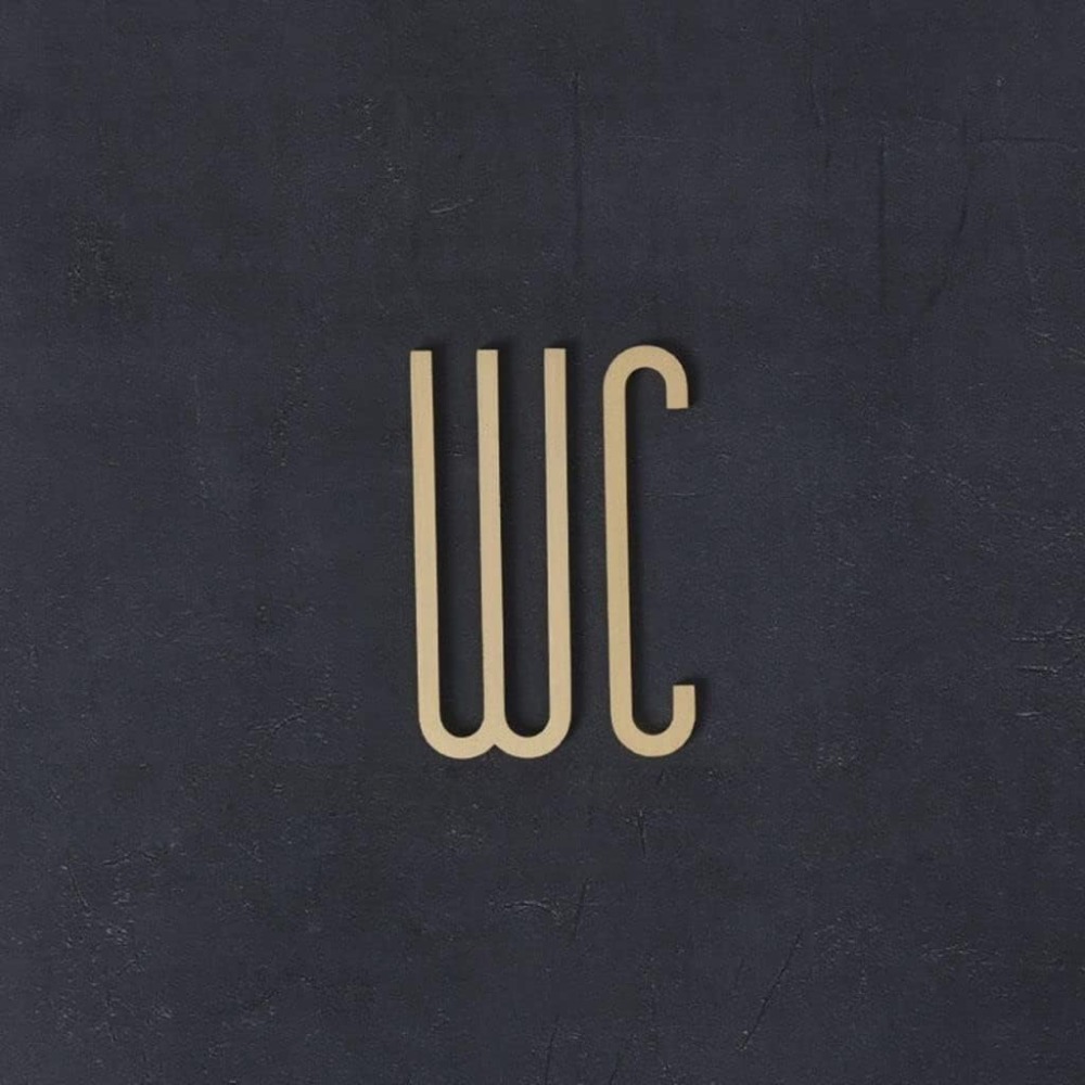 자가 접착식 황동 WC 표지판 화장실 문패 호텔 사무실 - Home Bathroom Door Signs 리뷰 및 가격