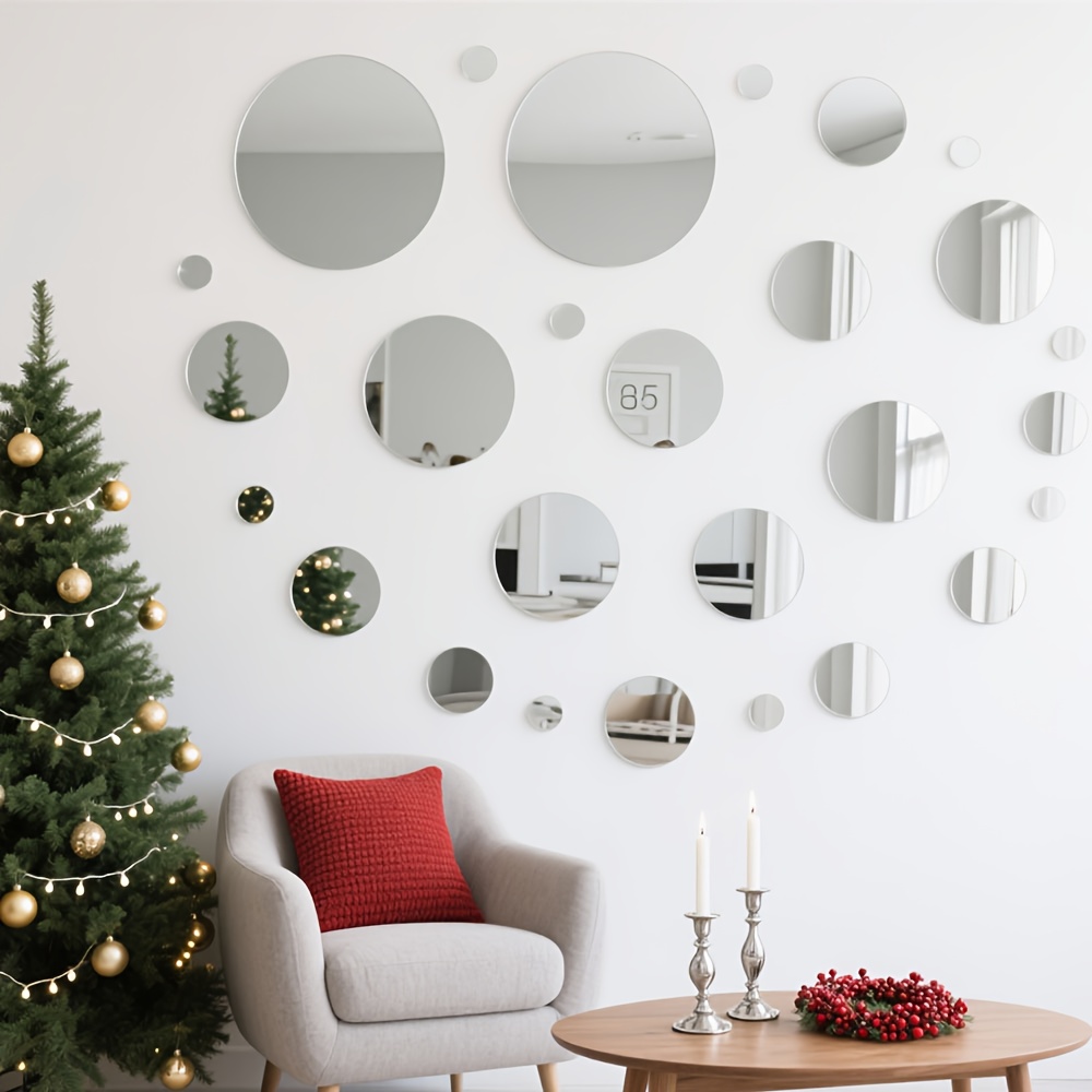 20CM 원형 아크릴 거울 벽 스티커 탈부착 가능 자가 - Home Goods Bathroom Mirrors 리뷰 및 가격