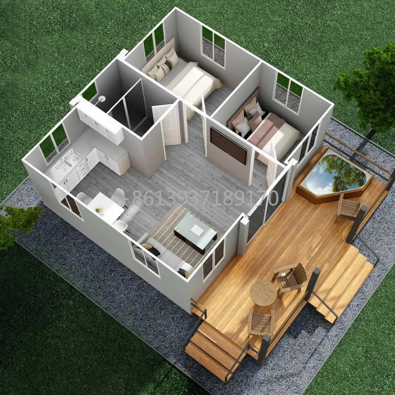 20피트 접이식 확장형 2베드룸 컨테이너 하우스 (주방 - Tiny Home Bathroom Kitchen 리뷰 및 가격