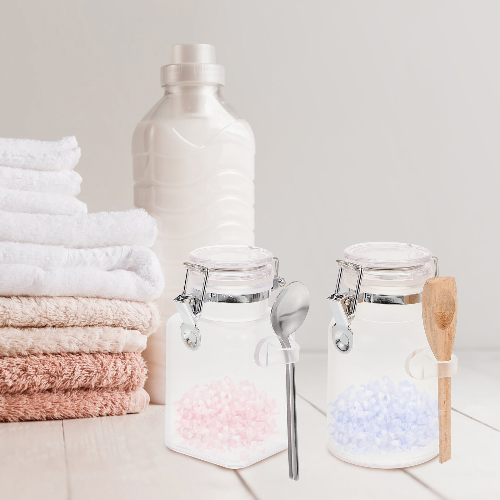 2세트 욕실용 소금 밀폐 보관 용기, 가벼운 리필 가능 - Bath Salts Jar 리뷰 및 가격