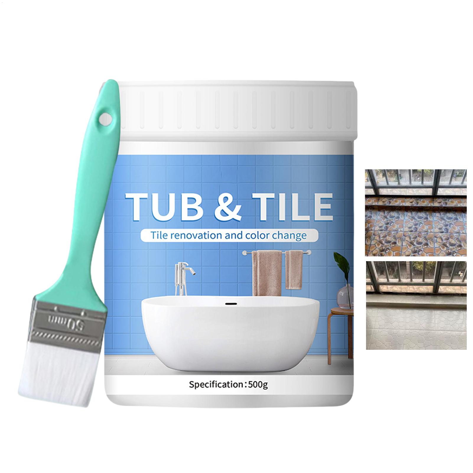 욕실 타일 페인트 키트 500g 수성 속건성 욕조 보수 - Home Bathroom Tiles 리뷰 및 가격