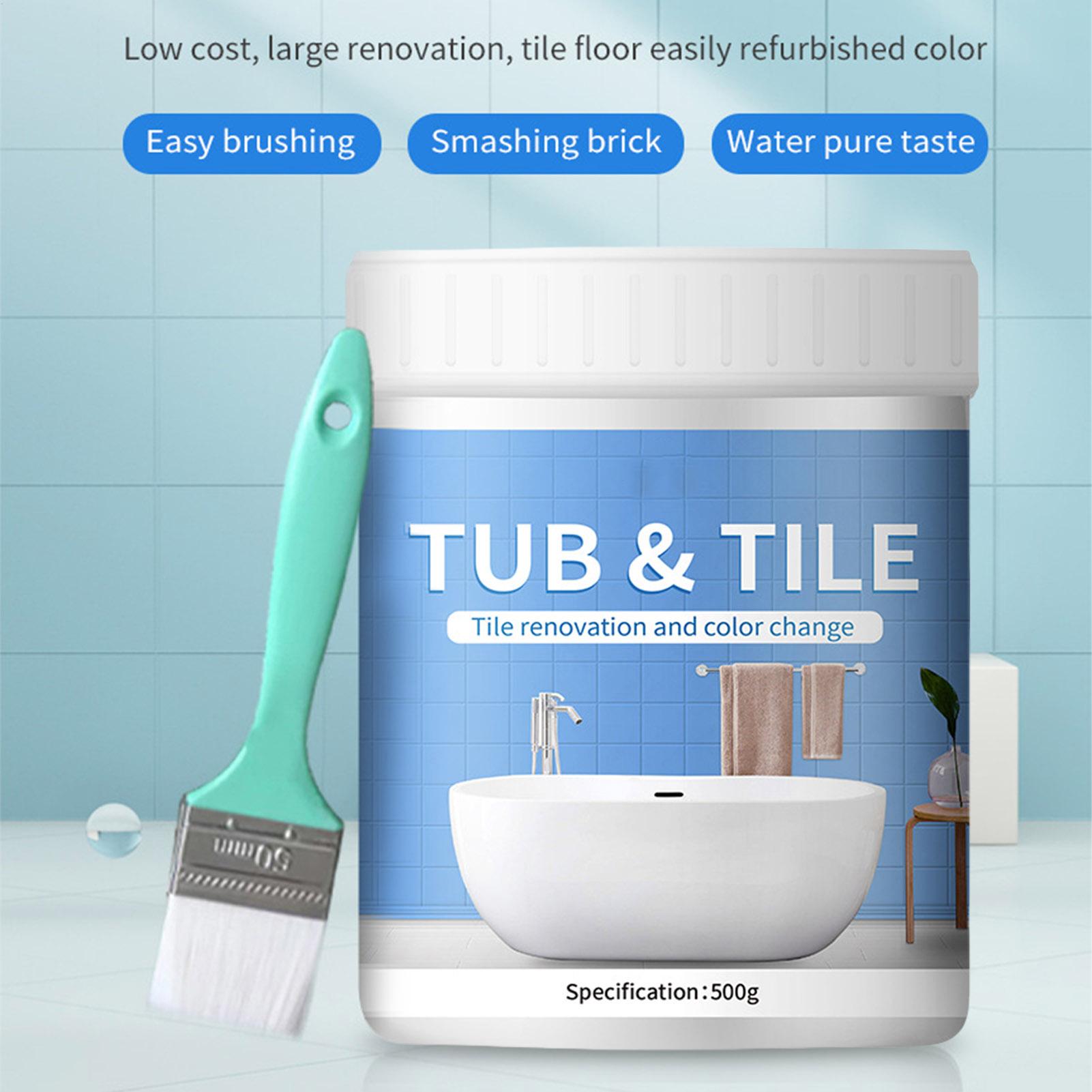 욕실 타일 페인트 키트 500g 수성 속건성 욕조 보수 - Home Bathroom Tiles 리뷰 및 가격